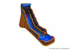 20 flammin volcano slide nowm 0 1664920122 20' Flaming Volcano Dual Lane Dry Slide