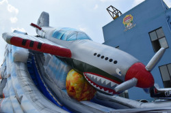 20' Shark Mouth Fighter Jet Water Slide