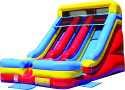 Retro Dual Lane dry slide 1743078146 18' Dual Lane Retro Fun Dry Slide