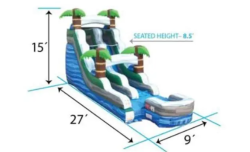 Tropical Marble single lane2 1749130216 15' Tropical Marble Water Slide